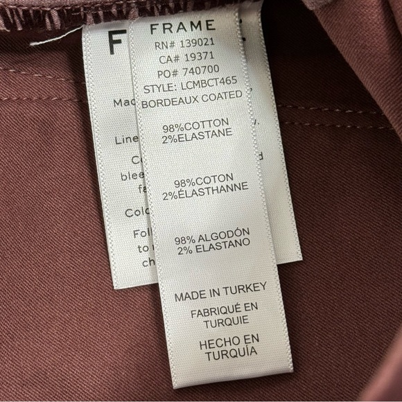 Frame le crop mini boot cut bordaux coated - Picture 7 of 8